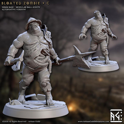 Bloated Zombie, Pose C - Unpainted Miniature