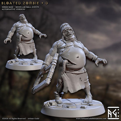 Bloated Zombie, Pose D - Unpainted Miniature