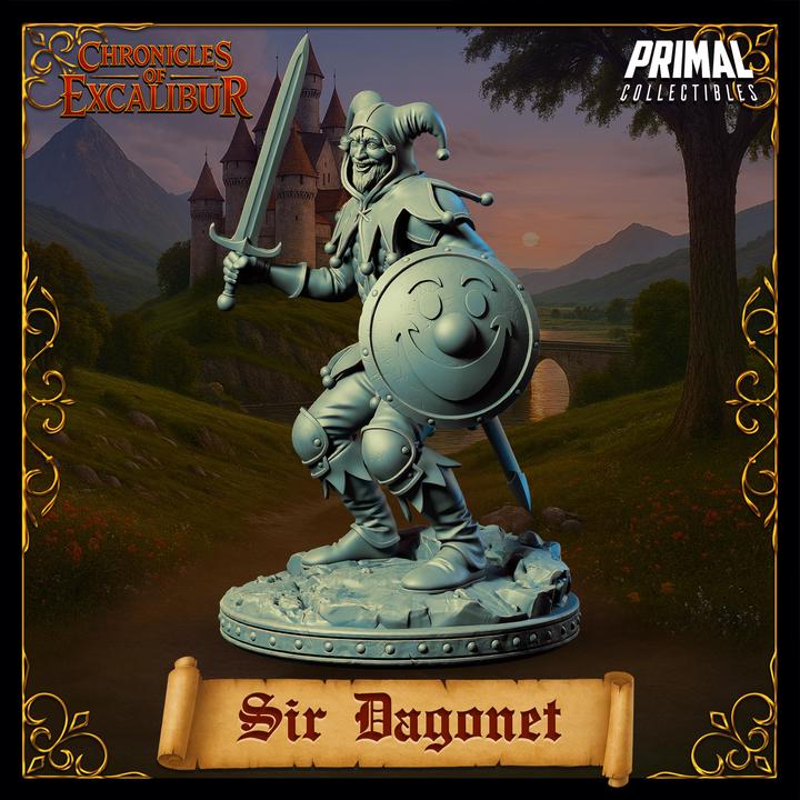 Sir Dagonet, Jester Knight - Chronicles of Excalibur - Unpainted Miniature