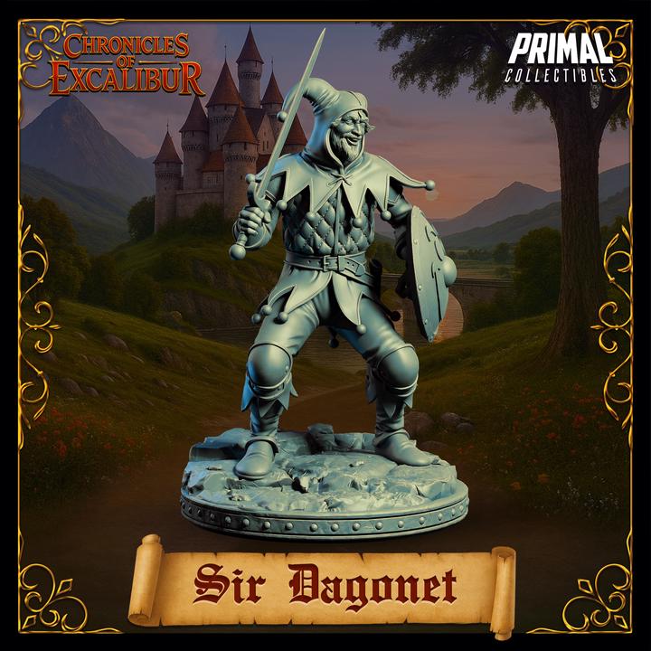 Sir Dagonet, Jester Knight - Chronicles of Excalibur - Unpainted Miniature