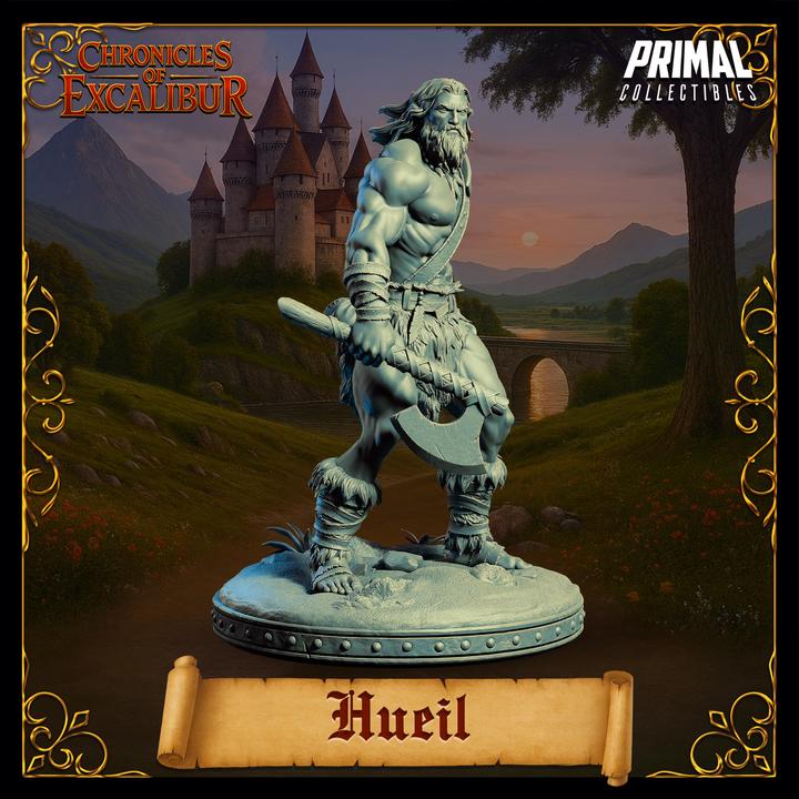 Hueil, Barbarian - Chronicles of Excalibur - Unpainted Miniature