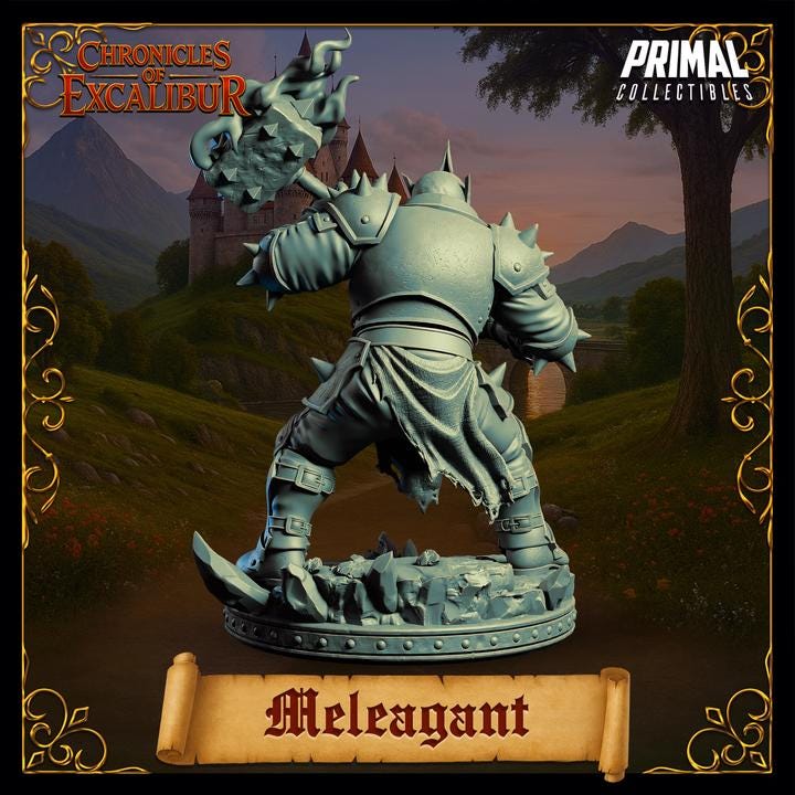 Cursed Warrior, Meleagant - Chronicles of Excalibur - Unpainted Miniature
