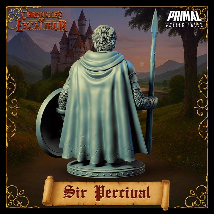 Sir Percival - Unpainted Miniature Bust