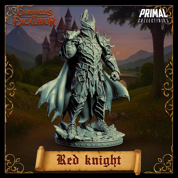 Red Knight - Chronicles of Excalibur - Unpainted Miniature