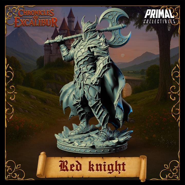 Red Knight - Chronicles of Excalibur - Unpainted Miniature