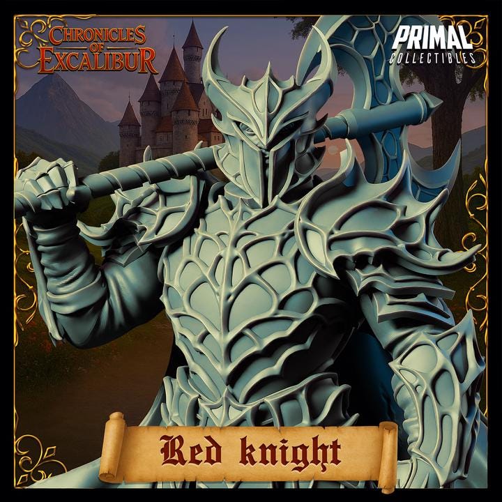 Red Knight - Chronicles of Excalibur - Unpainted Miniature