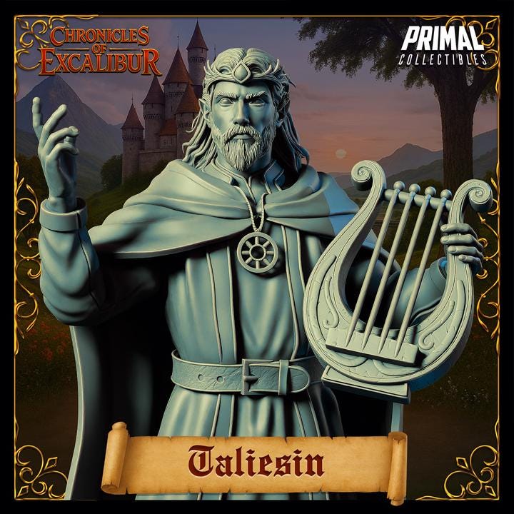 Taliesen, Elven Bard - Chronicles of Excalibur - Unpainted Miniature