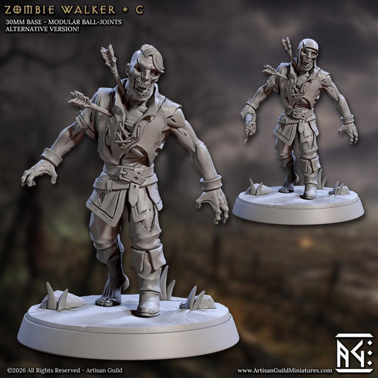 Zombie Walker, Pose C - Unpainted Miniature