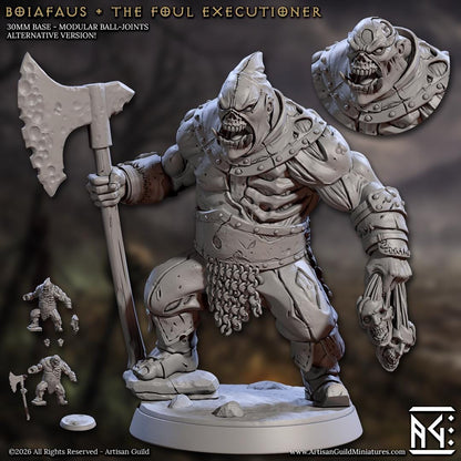 Boiafaus, the Foul Executioner - March of the Zombie Walkers - Unpainted Miniature