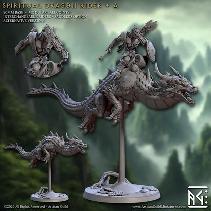 Dragon Rider, Pose A | Vanara Monks Set | Unpainted Miniature