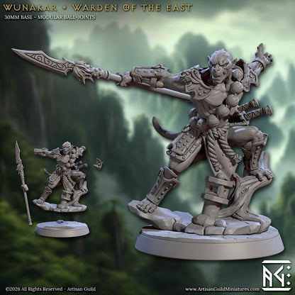 Wunakar, Warden of the East - Vanara Monks - Unpainted Miniature