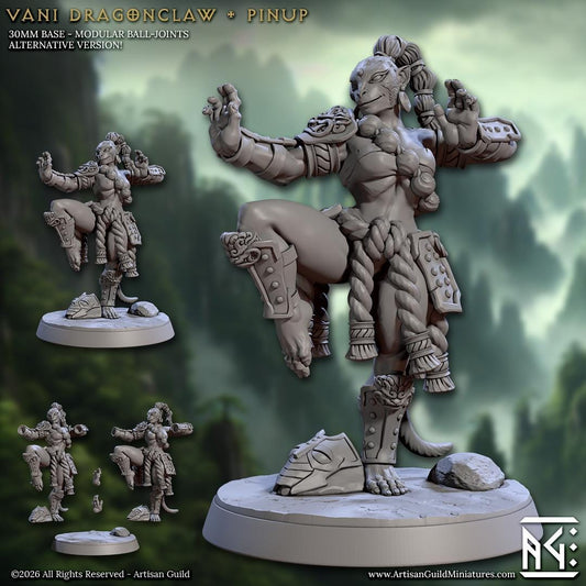 Vani Dragonclaw, Pinup - Vanara Monks - Unpainted Miniature