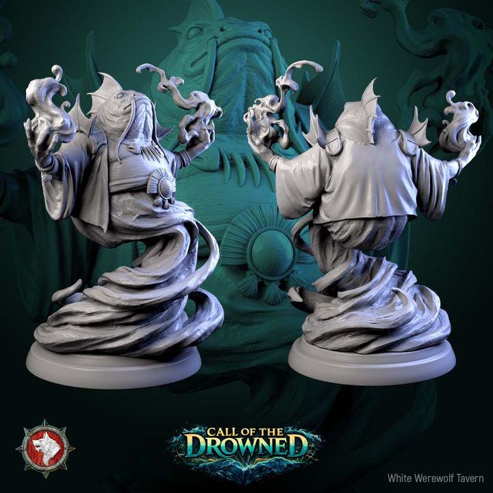 Marid, Brine Born Prophet - Unpainted Miniature