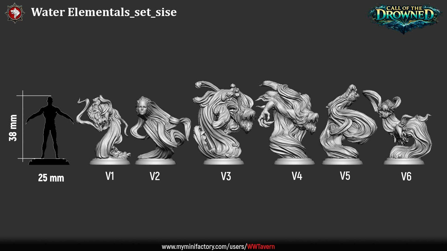 Water Elementals, Spirits - Unpainted Miniature