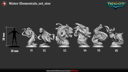 Water Elementals, Spirits - Unpainted Miniature