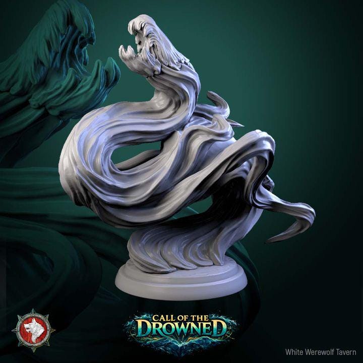 Water Elementals, Spirits - Unpainted Miniature