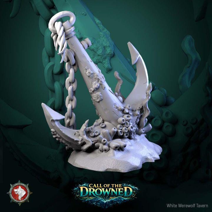 Underwater Terrain - 32mm Scale - Unpainted Miniature