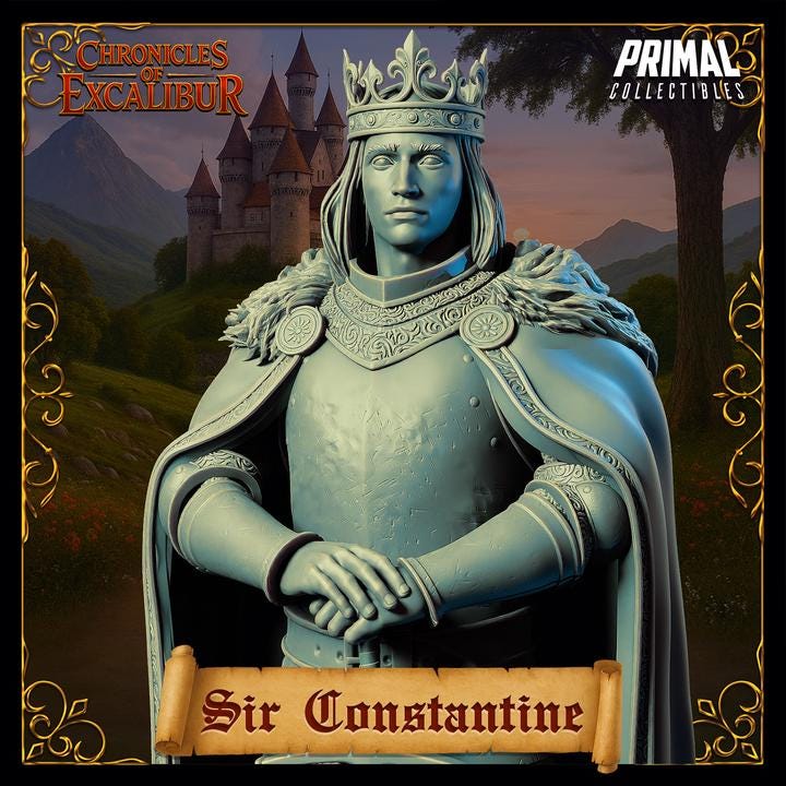 Sir Constantine - Chronicles of Excalibur - Unpainted Miniature