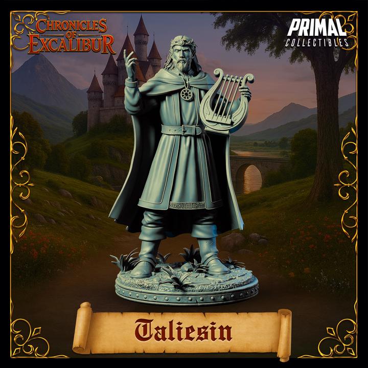 Taliesen, Elven Bard - Chronicles of Excalibur - Unpainted Miniature