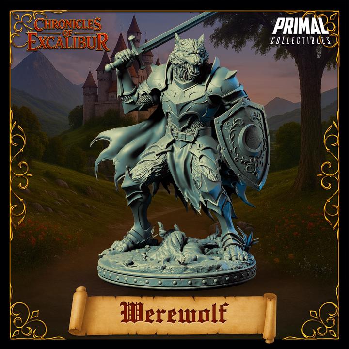Werewolf Knight - Chronicles of Excalibur - Unpainted Miniature