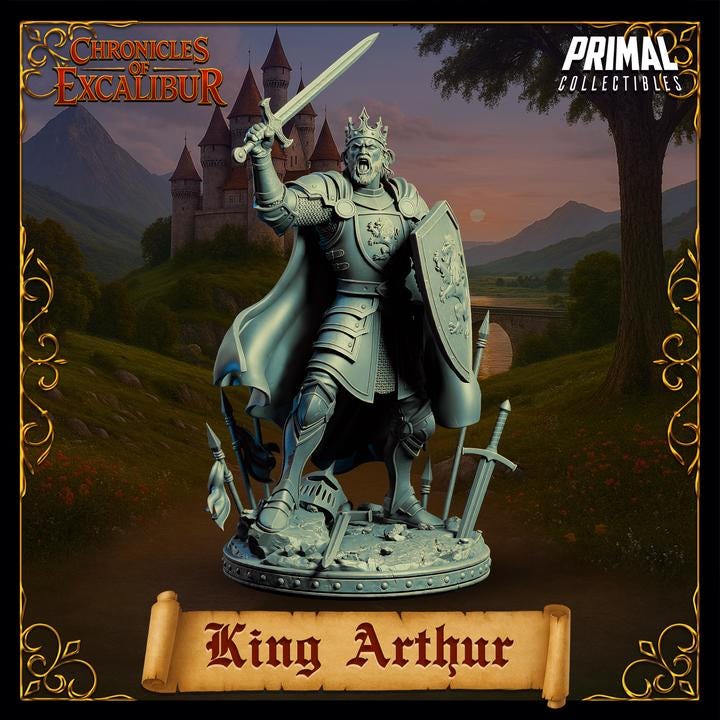 King Arthur, Adult - Chronicles of Excalibur - Unpainted Miniature