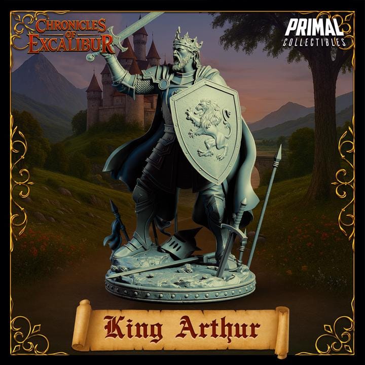 King Arthur, Adult - Chronicles of Excalibur - Unpainted Miniature