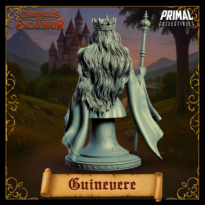 Queen Guinevere - Unpainted Miniature Bust