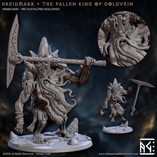Hreidmarr, the Fallen King - Curse of Goldvein - Unpainted Miniature