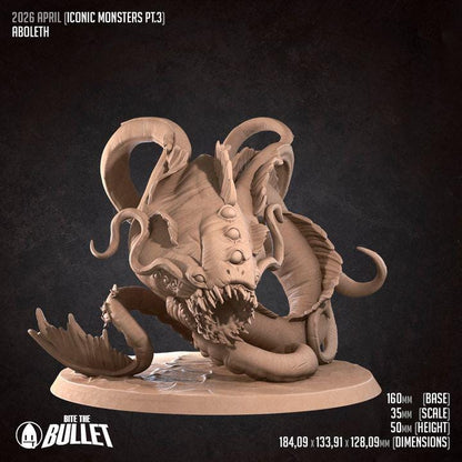 Aboleth - 32mm, 35mm Scale - Unpainted Miniature