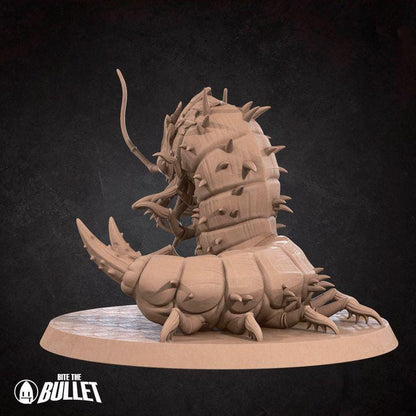 Carrion Crawler, Worm Monster - 32mm, 35mm Scale - Unpainted Miniature