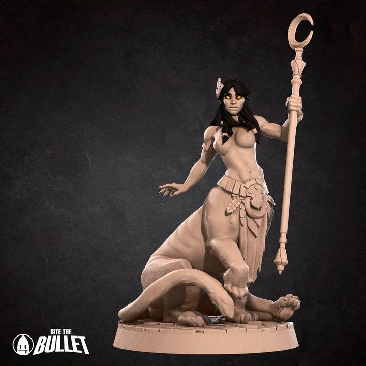 Laia, Gilded Lamia, Pinup - 32mm, 35mm Scale - Unpainted Miniature