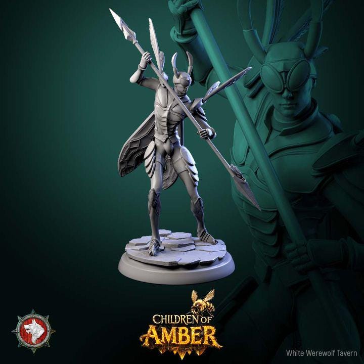 Drone Warriors - Children of Amber - Unpainted Miniature