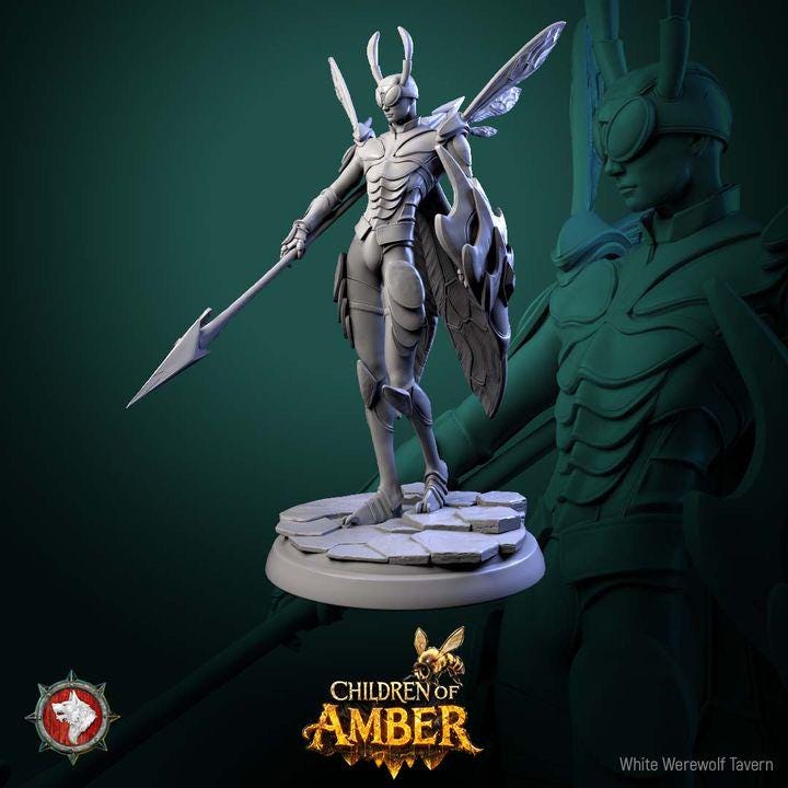 Drone Warriors - Children of Amber - Unpainted Miniature