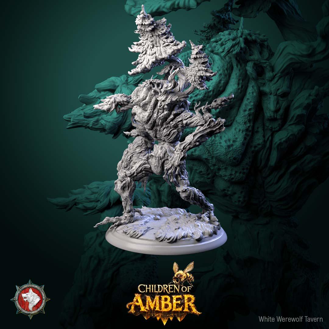 Rooted Warden, Awakened Tree - 32mm Scale - Unpainted Miniature
