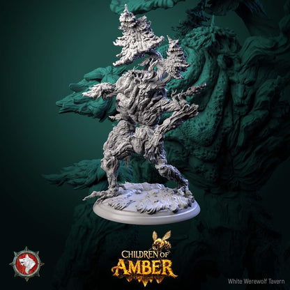 Rooted Warden, Awakened Tree - 32mm Scale - Unpainted Miniature