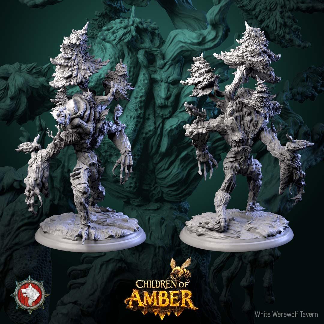Rooted Warden, Awakened Tree - 32mm Scale - Unpainted Miniature