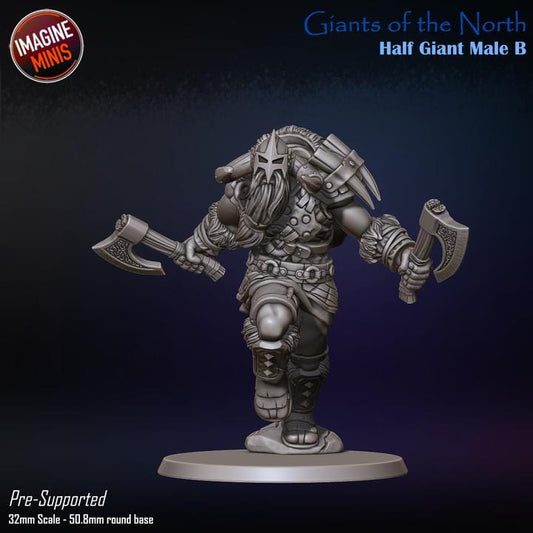 Half Giant Male, Pose B - Giants of the North - Unpainted Miniature