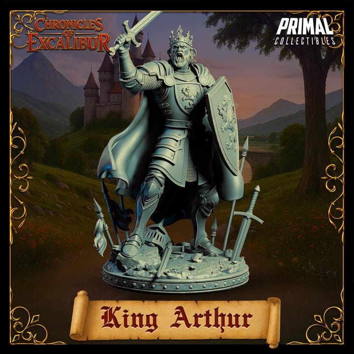 King Arthur, Adult - Chronicles of Excalibur - Unpainted Miniature