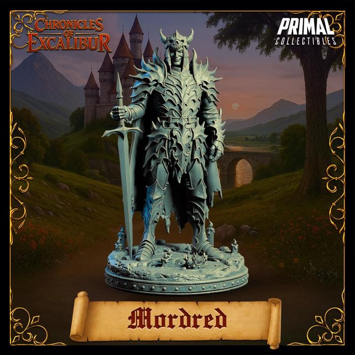 Evil Knight, Mordred - Chronicles of Excalibur - Unpainted Miniature
