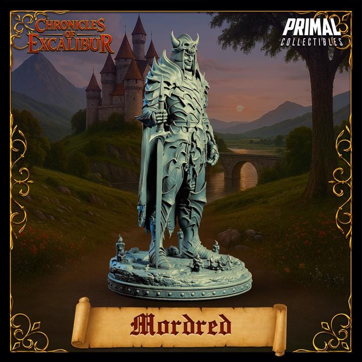 Evil Knight, Mordred - Chronicles of Excalibur - Unpainted Miniature