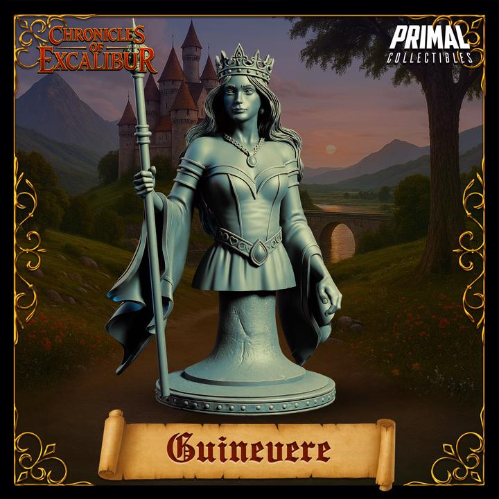 Queen Guinevere - Unpainted Miniature Bust