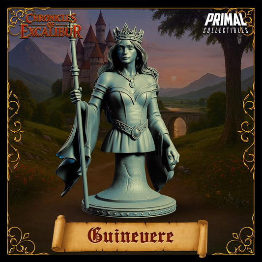 Queen Guinevere - Unpainted Miniature Bust