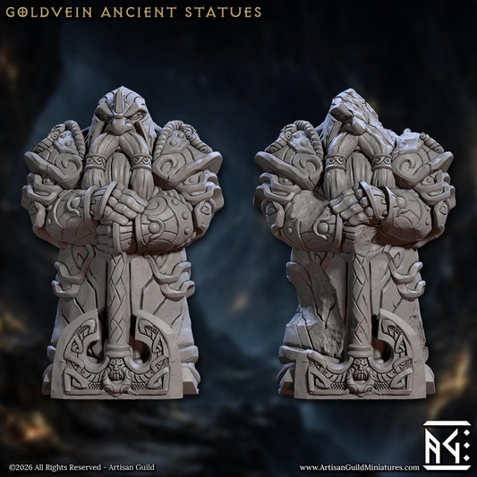 Ancient Statues - Curse of Goldvein - Unpainted Miniature