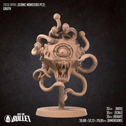 Gauth, Lesser Eye Tyrant - 32mm, 35mm Scale - Unpainted Miniature