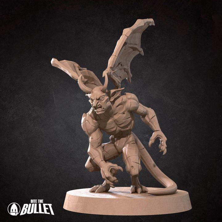 Gargoyles - 32mm, 35mm Scale - Unpainted Miniature