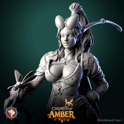 Swarm Commander, Female Bug Folk - Children of Amber - Unpainted Miniature