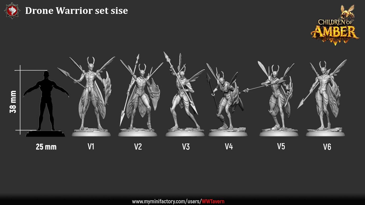 Drone Warriors - Children of Amber - Unpainted Miniature
