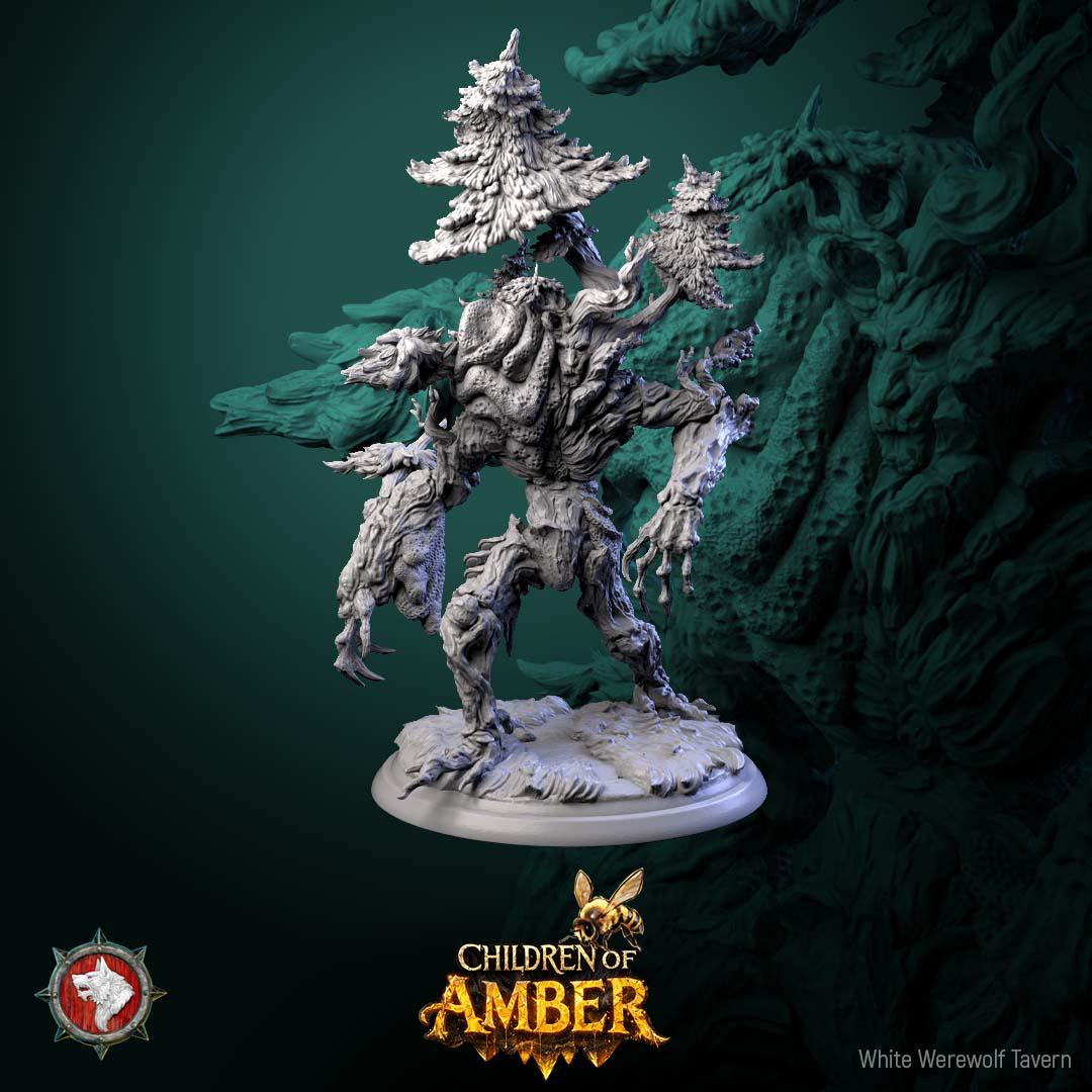 Rooted Warden, Awakened Tree - 32mm Scale - Unpainted Miniature