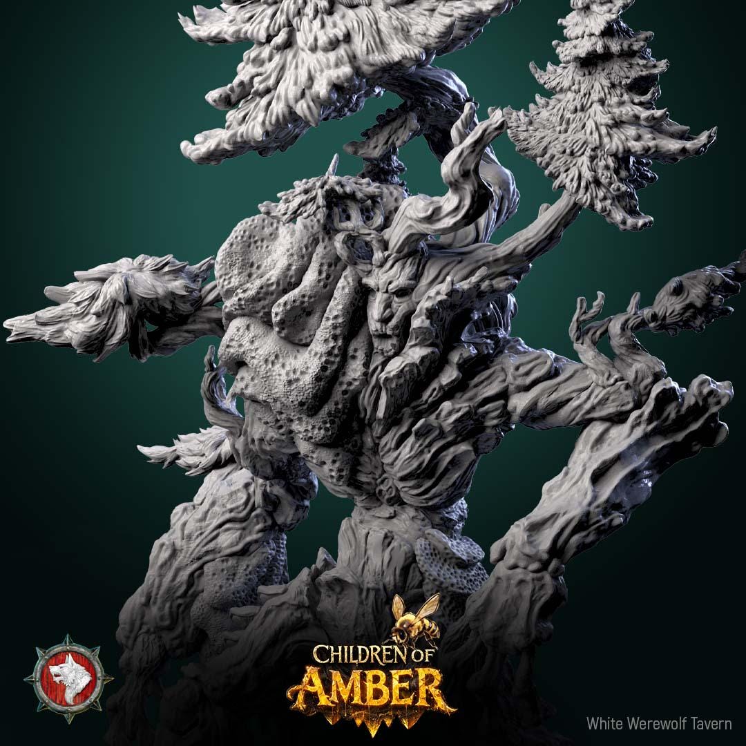 Rooted Warden, Awakened Tree - 32mm Scale - Unpainted Miniature