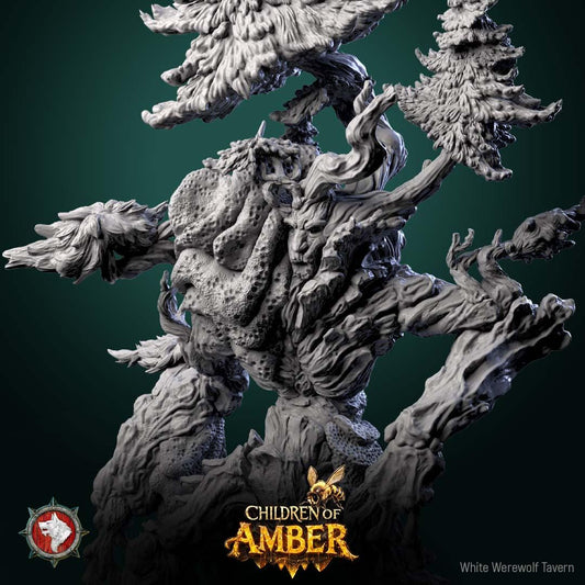 Rooted Warden, Awakened Tree - 32mm Scale - Unpainted Miniature